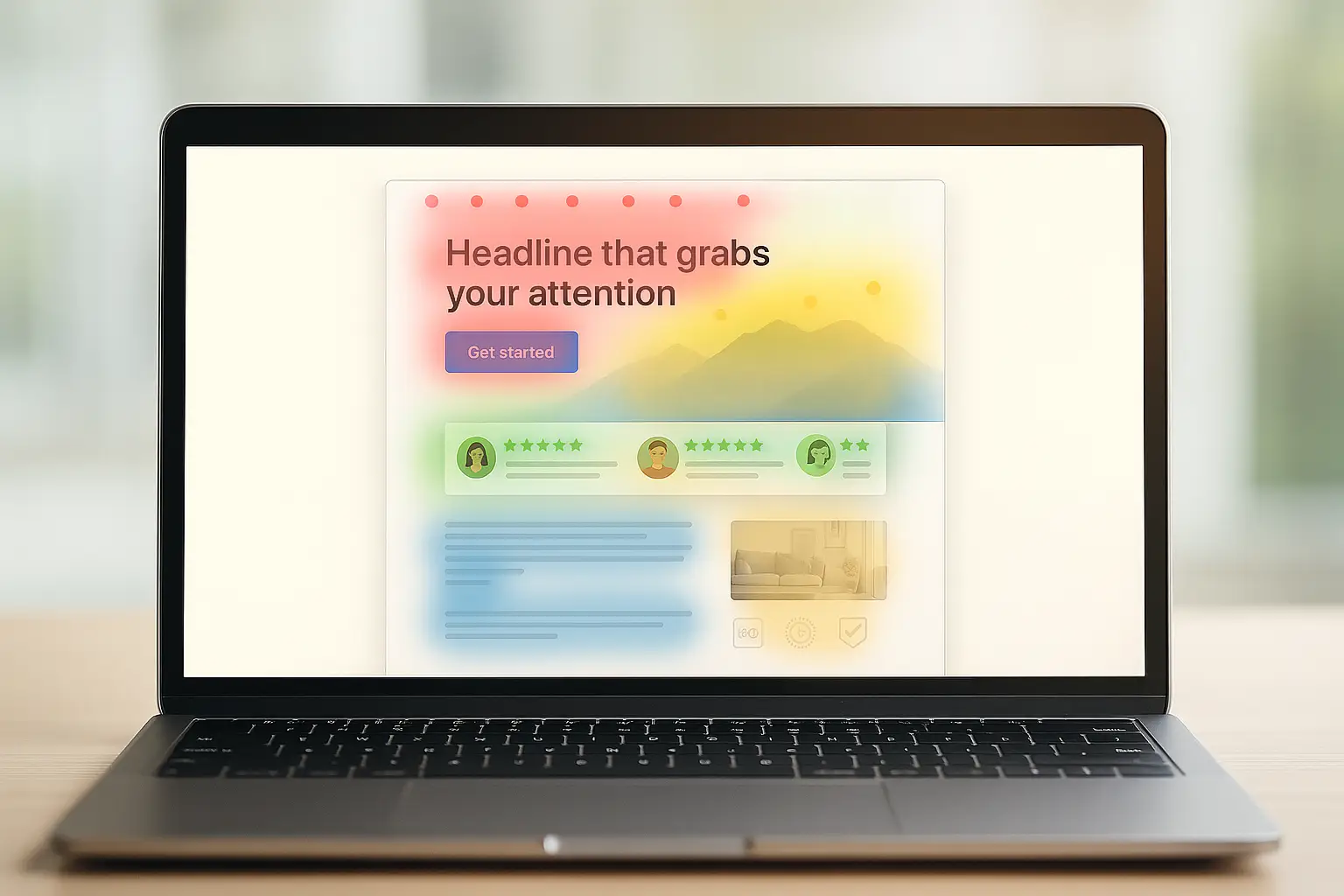 Website met heatmaps waar de ogen naar kijken.