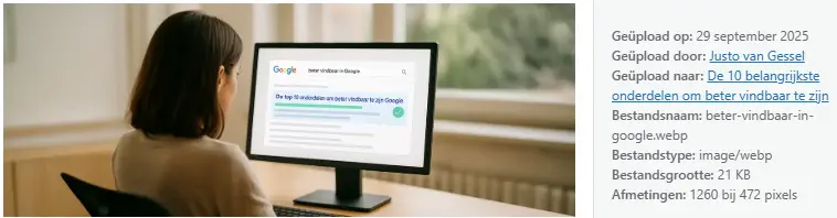 Voorbeeld grootte afbeelding