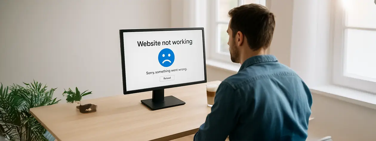 Website dringend onderhoud