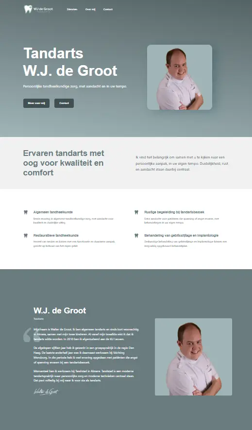 portfolio tandarts W. J. de Groot